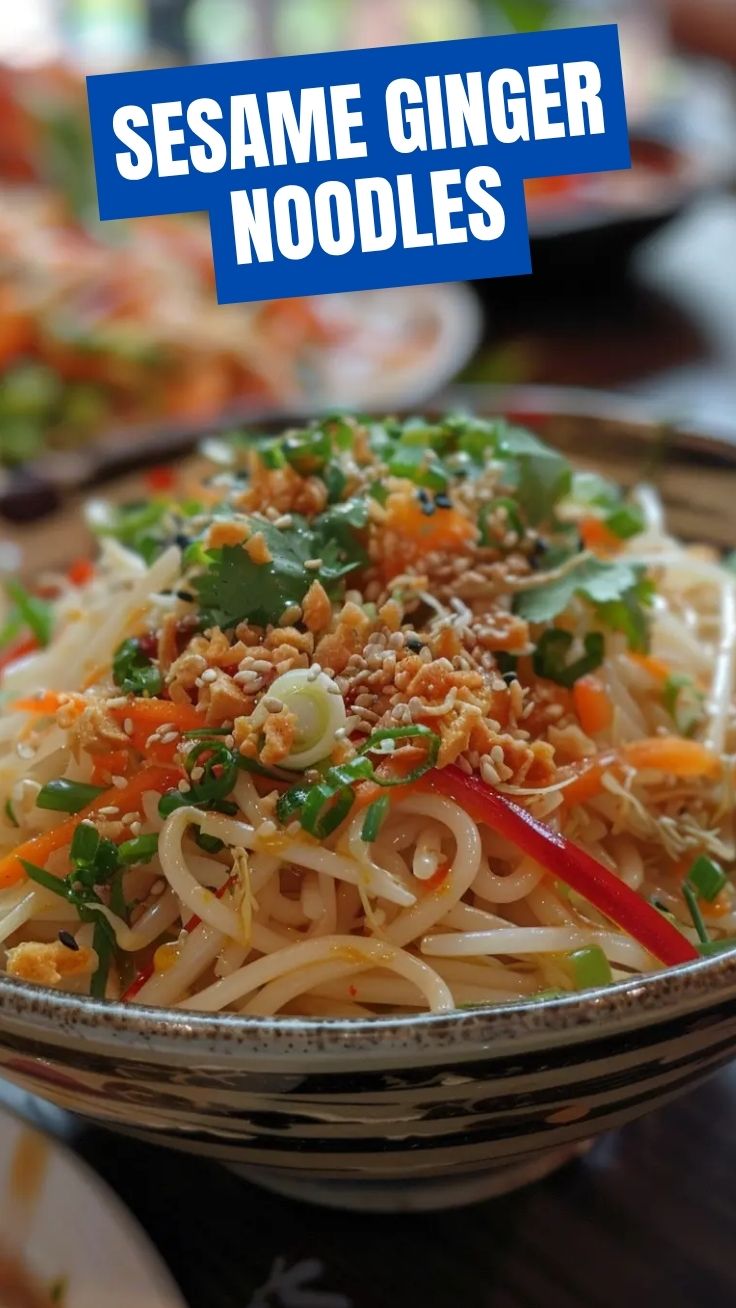 A refreshing bowl of Asian-style cold noodle salad with vegetables and dressing
