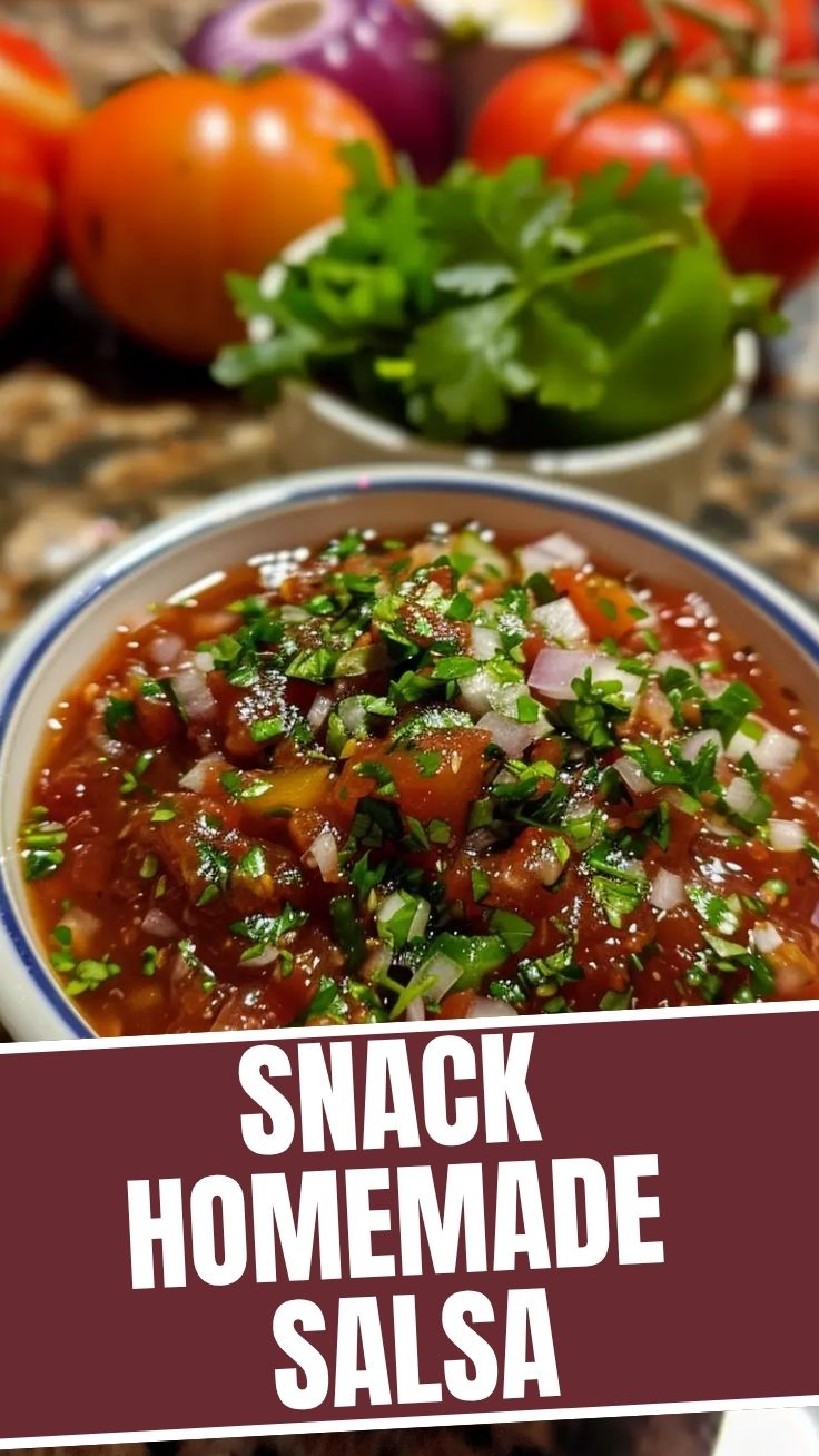 Close-up of a vibrant bowl of homemade salsa with fresh ingredients