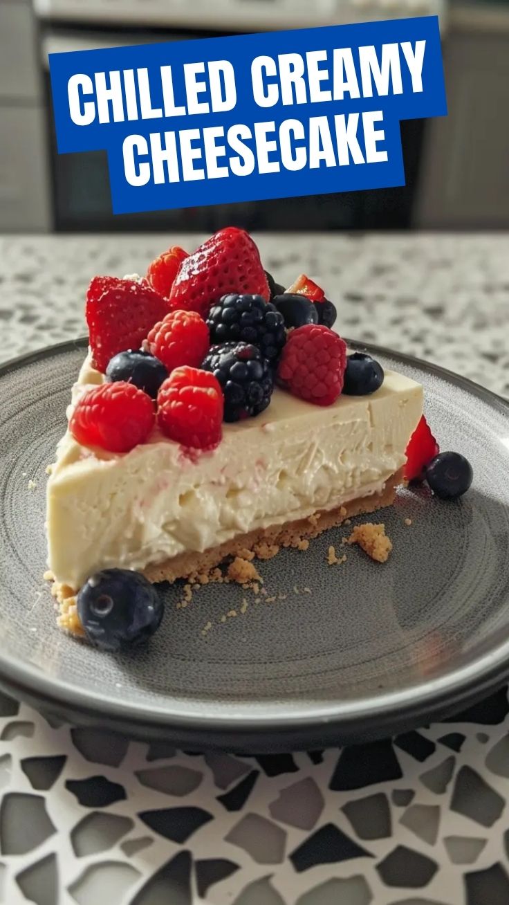 A creamy no-bake cheesecake, perfect for summer dessert.