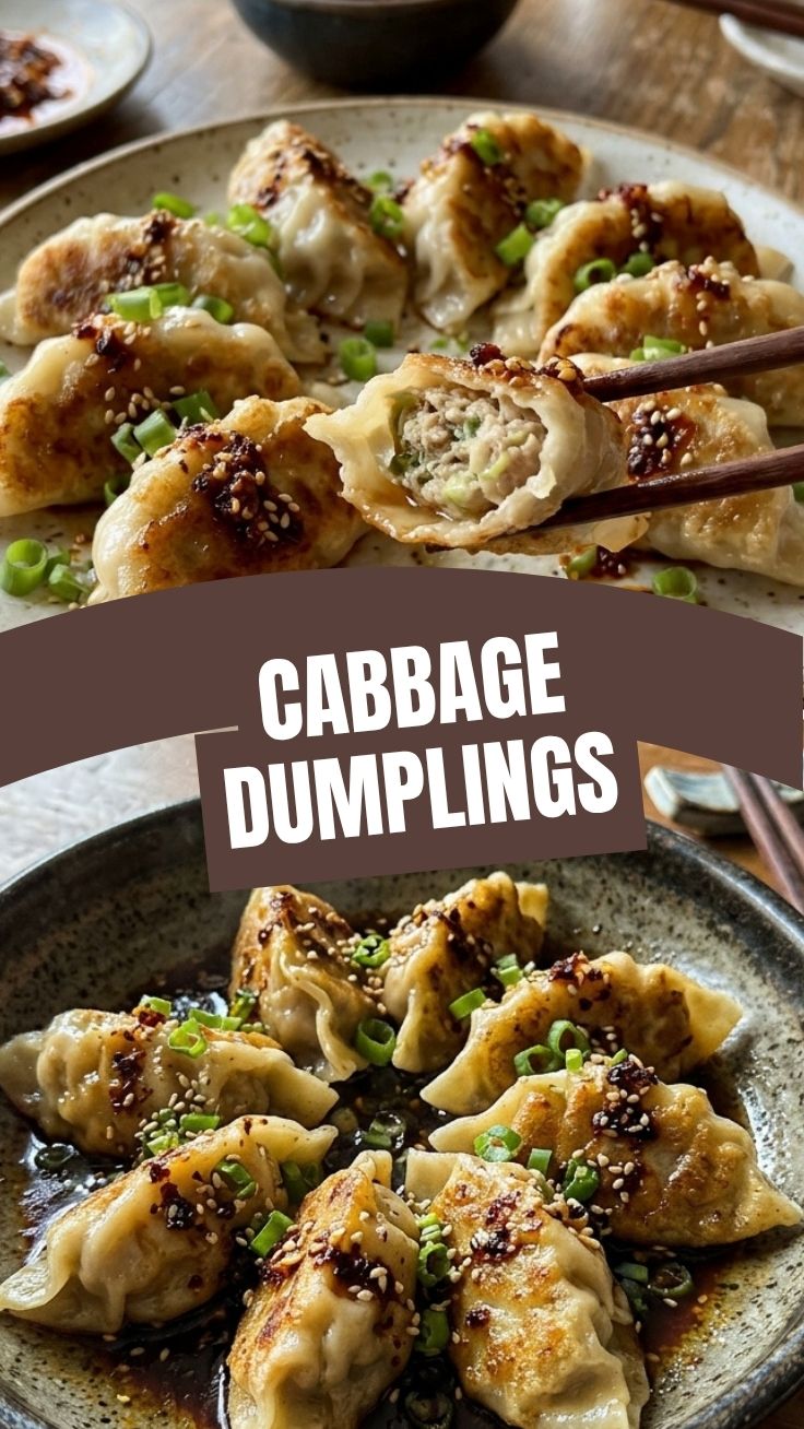 A plate of freshly steamed cabbage dumplings with a savory filling.