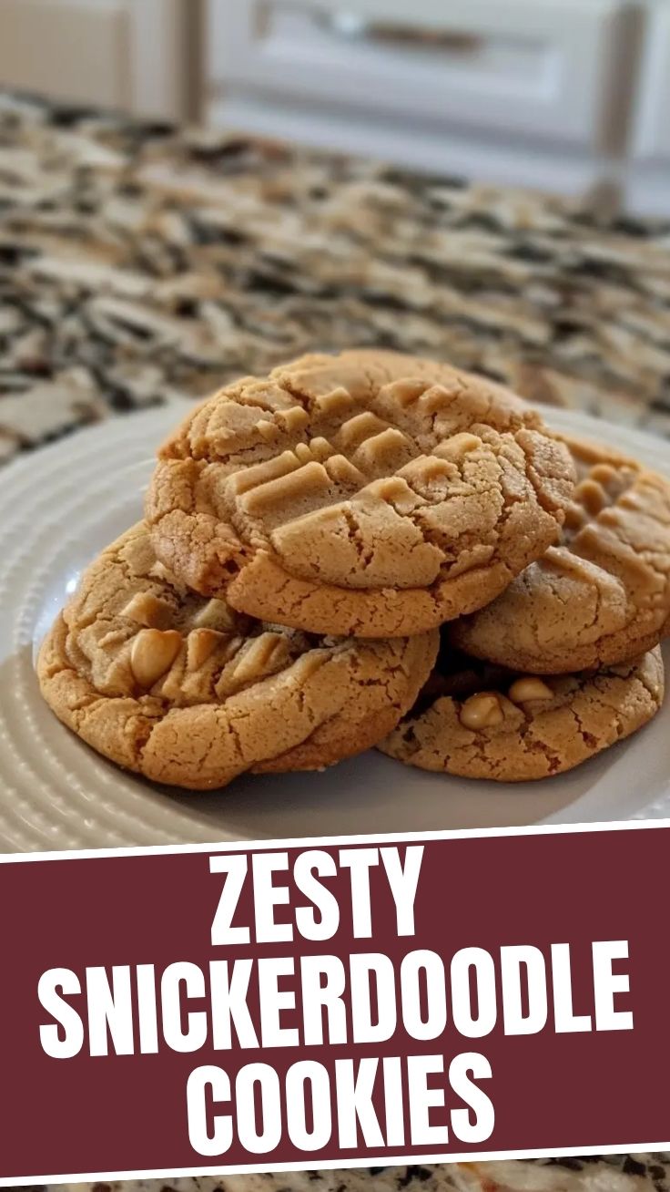 A plate of fresh snickerdoodle cookies, soft and coated in cinnamon-sugar.