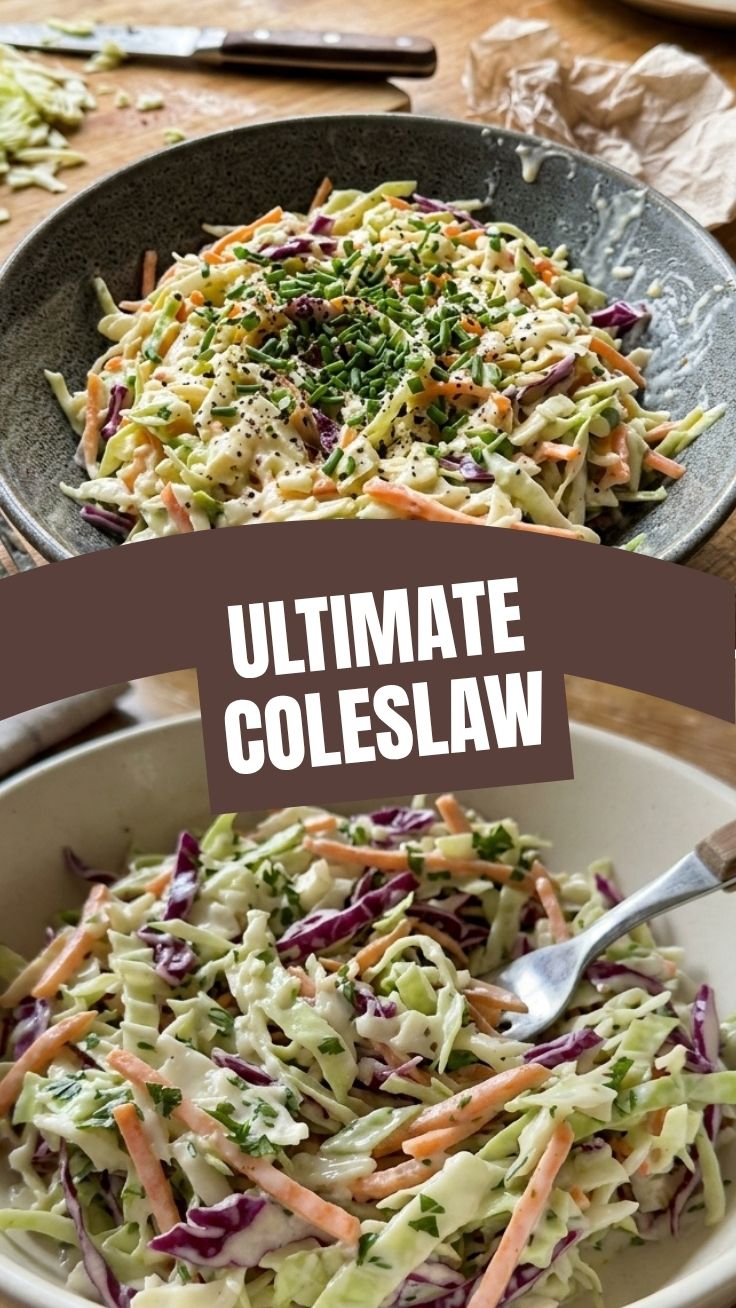 A vibrant bowl of fresh coleslaw made with shredded cabbage and carrots.