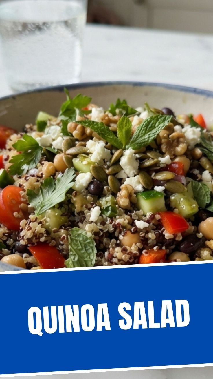 A fresh and colorful quinoa salad bowl